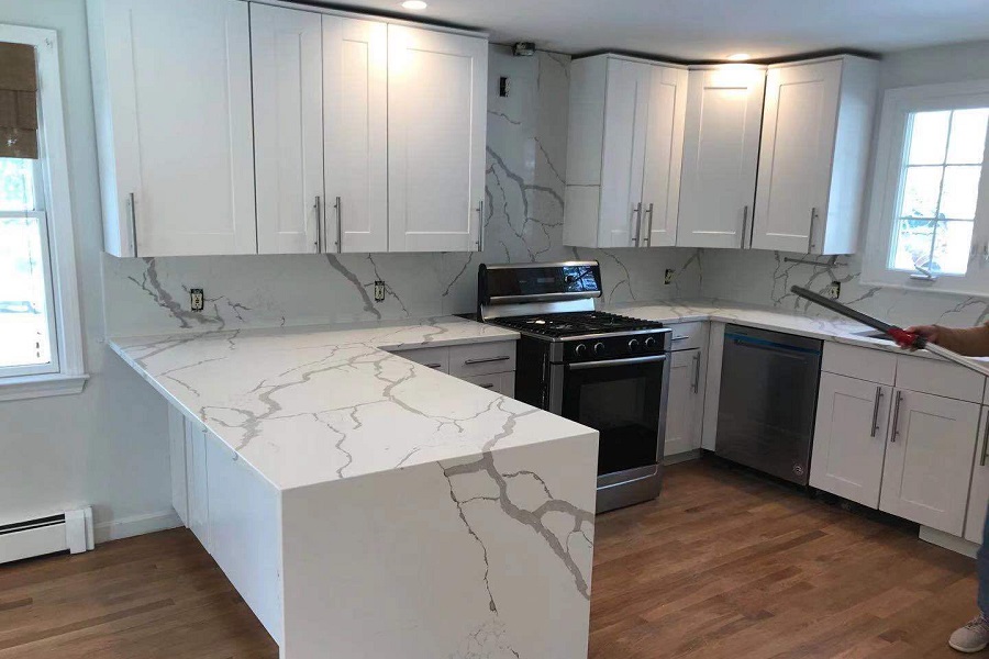 Kitchen Remodeling Project Quartz Countertops And Island