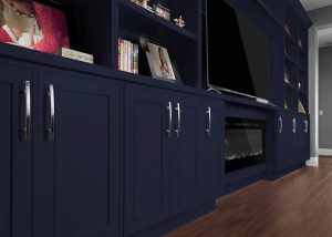 Elegant Shaker Navy Kitchen Cabinets